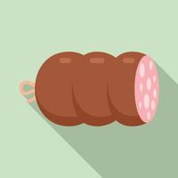 Sausage banger icon, flat style vector