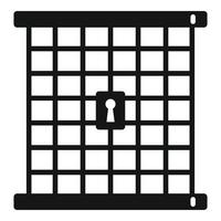 Prison gate icon, simple style vector