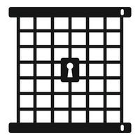 Prison gate icon, simple style vector