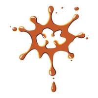 Large drops of caramel icon vector