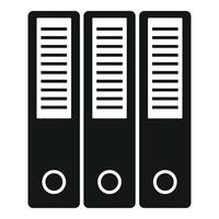 Notary folders icon, simple style vector