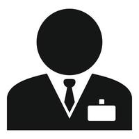 Business training manager icon, simple style vector