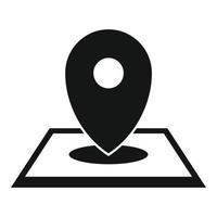 Discovery gps pin map icon, simple style vector