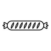 Cook sausage icon, outline style vector