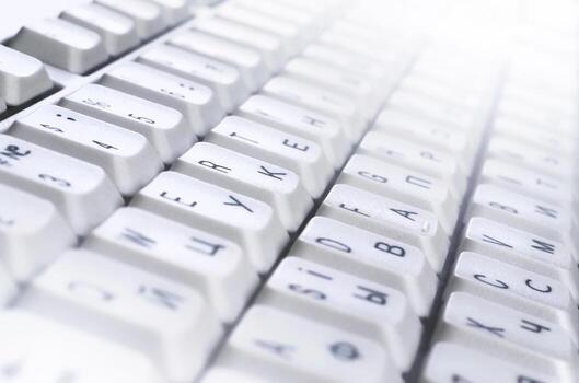 White computer keyboard photo