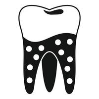 Tooth caries icon, simple style vector