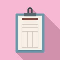 Estimator clipboard icon, flat style vector