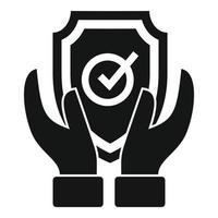 Personal guard icon, simple style vector