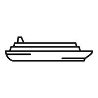 Ocean liner icon, outline style vector