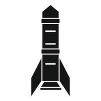 Rocket satellite icon, simple style vector