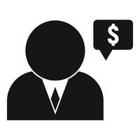 Financial advisor icon, simple style vector