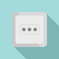 Type L power socket icon, flat style vector