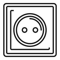 Type c power socket icon, outline style vector