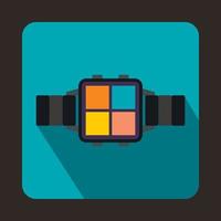 Smart watch icon, flat style vector