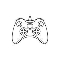 icono de controlador de juego de joystick, estilo de contorno vector