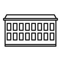 Riga apartment building icon, outline style vector