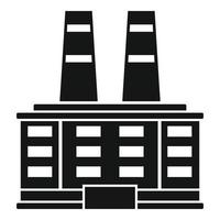 Garbage recycle factory icon, simple style vector