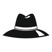 icono de sombrero de investigador, estilo simple vector