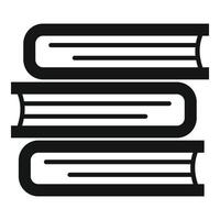 Translator book stack icon, simple style vector