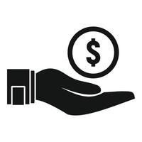 crowdfunding mantener icono de dinero, estilo simple vector