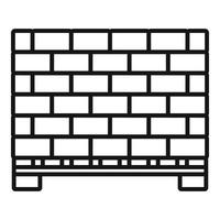 Stone bricks pallet icon, outline style vector