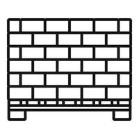 Stone bricks pallet icon, outline style vector