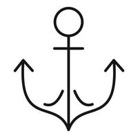 Ship anchor icon, outline style vector