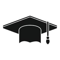 icono de sombrero de graduación de fiscal, estilo simple vector