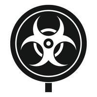 Hazard zone sign icon, simple style vector