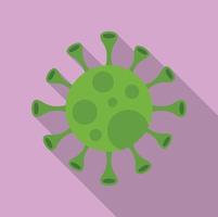 nuevo icono del virus de la corona, estilo plano vector
