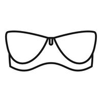 Strapless bra icon, outline style vector