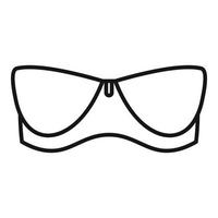 Strapless bra icon, outline style vector