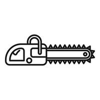 Building chainsaw icon, outline style vector