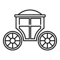 Traditional brougham icon, outline style vector