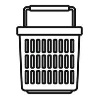Carry big shop basket icon, outline style vector