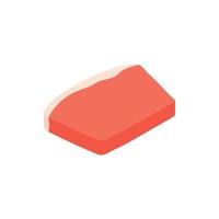 Meat icon, isometric 3d style vector