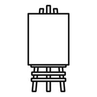 Wood easel icon, outline style vector