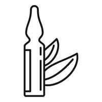 Homeopathy ampule icon, outline style vector