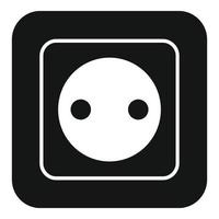 Belgium power socket icon, simple style vector