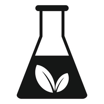 Lab homeopathy flask icon, simple style vector