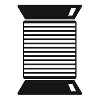 Thread coil icon, simple style vector