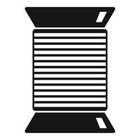 Thread coil icon, simple style vector