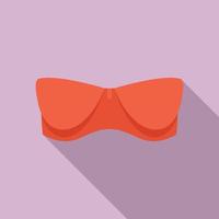 Clothes bra icon, flat style vector