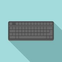 icono de teclado en el lugar de trabajo, estilo plano vector