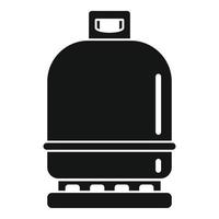 Gas cylinder compressed icon, simple style vector