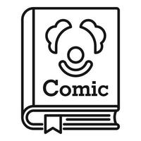 Comic genre book icon, outline style vector