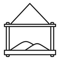 Grains bird feeders icon, outline style vector