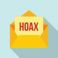 Hoax mail icon, flat style vector