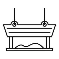 Tree bird feeders icon, outline style vector