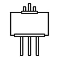Exhibition easel icon, outline style vector